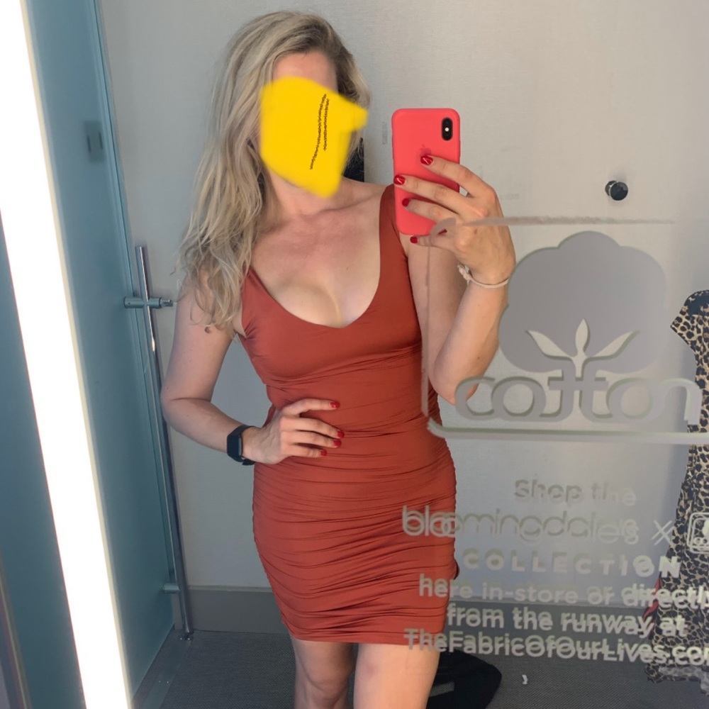 Tiger Mist dress - M - bodycon ruched
